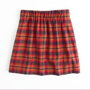 J. CREW Orange & Blue Plaid Skirt Size 4